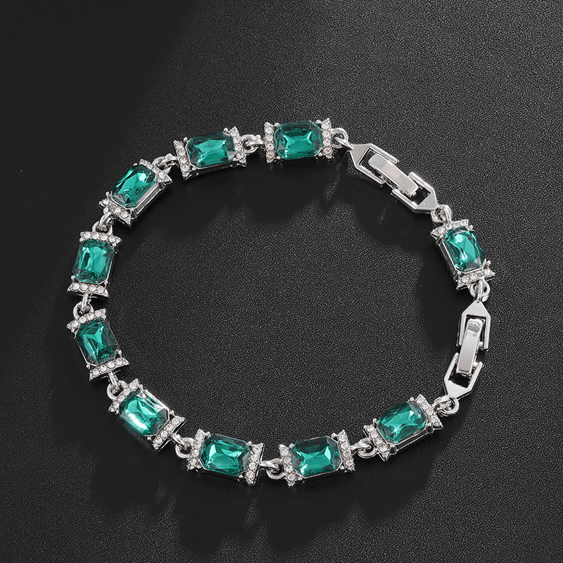 Hip Hop Square Synthetic Cubic Zirconia Tennis Bracelet